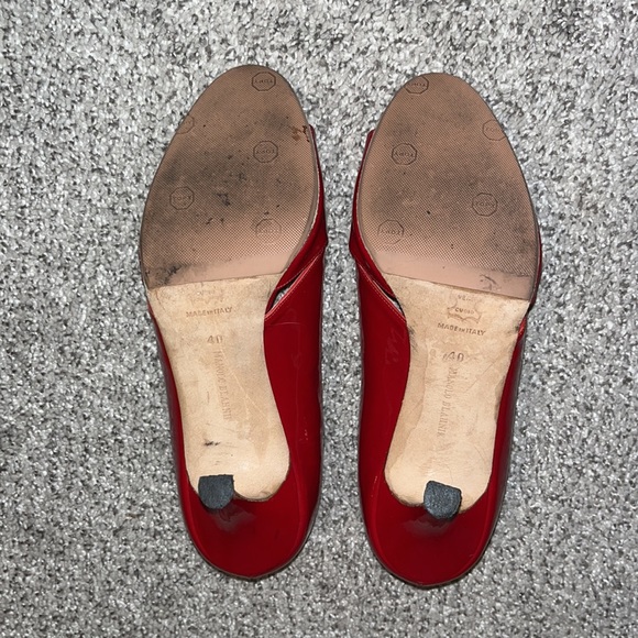 Red Manolo Blahnik Peeptoe Stilletto Heels - AUTHENTIC! - Picture 6 of 9